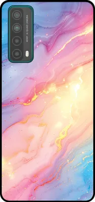 Produktbild von Smartphonica Handyhülle geeignet für Huawei P Smart (2021) mit Regenbogen Glitzer Marmor Print - TPU Backcover Case Regenbogen Glitzer Marmor Design