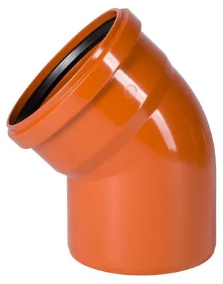 Obrázok produktu pre Koleno kanalizačné Wavin PVC-U KGB 45°, DN 160, oranžová