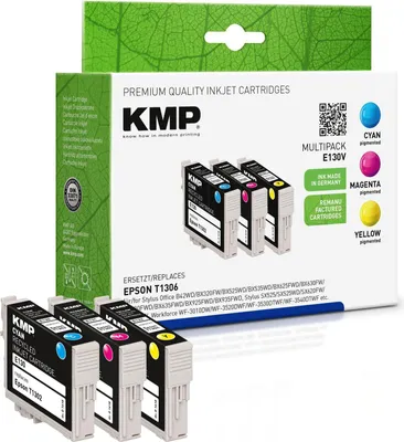 Image de KMP 1618,4050 KMP E130V Multipack C/M/Y kompatibel mit Epson T 130