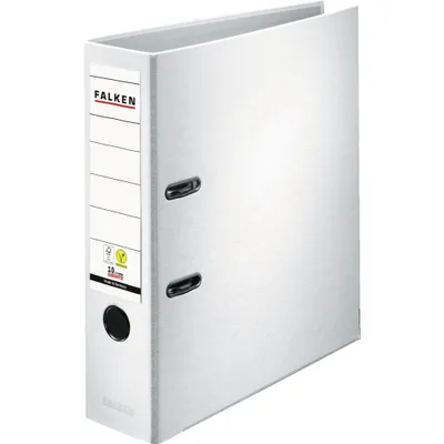 Image de Falken 20x Classeur à levier PP A4 dos de 80mm VEGAN noir Blanc 09984030007F