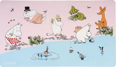 Image de Erik Editores Tapis de souris Moomin en cuir végétal rose rose Taille unique
