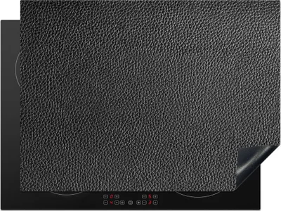 Produktbild von KitchenYeah© Herdabdeckplatte Leder - Lederoptik - Schwarz - Hell , 71x52cm, Küche Deko, Glaskeramikkochfeld Herdabdeckung, Abdeckplatte fùr Kochfeld