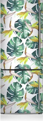 Produktbild von Kühlschrankmagnete Kühlschrank Magnetfolie Magnete Küche 70x190 cm - Exotische Blätter