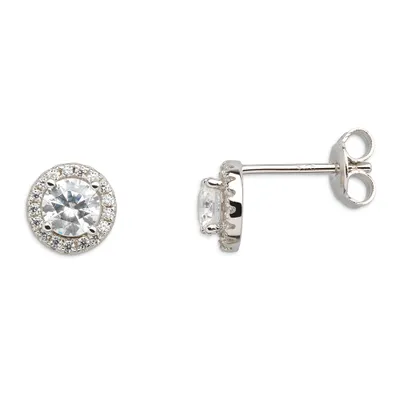Produktbild von Xenox Damen Silber Sterling 925 Ohrstecker mit Zirkonia - Silver Circle XS7365