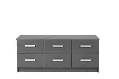 Image de Elenzio Commode 6 tiroirs, gris.