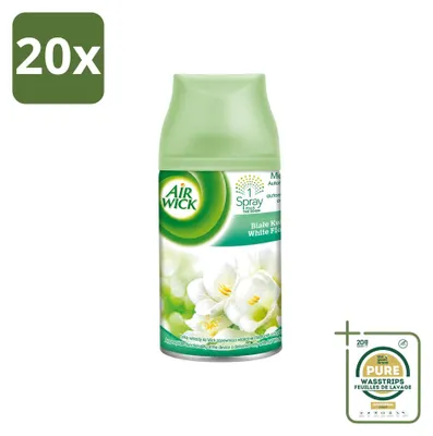 Obrázok produktu pre 20 kusov náplní do automatického osviežovača vzduchu Air Wick Freshmatic – jazmín a biele kvety – 250 ml – balenie