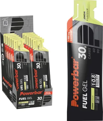 Produktbild von POWERBAR Kohlenhydratgel Fuel 30 Gel Black Line Lemon Koffein 12x 50ml
