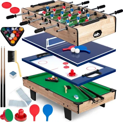 Image de Table de jeu multifonctionnelle 4-en-1 80x43x30cm NS-800 Bois