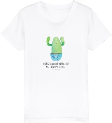 Produktbild von Mr. & Mrs. Panda Kleinkinder T-Shirt Kaktus Happy 12-14 Jahre (152/164) - Weiß - Geschenk, Motivation, Kinder-T-Shirt, Familie, für Kinder, Jungen, Teenager, Kindershirt