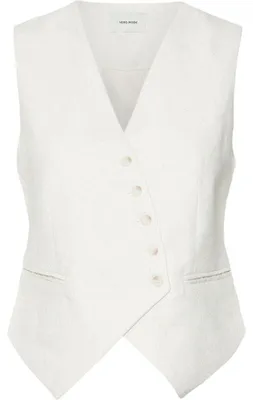 Productafbeelding van Vero Moda - Top voor dames, linnen, model GT51560 (maat 32 DE) (birkenbruin)