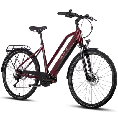 Produktbild von SAXXX E-Bike 28 Zoll Damen Herren, 70 Nm Mittelmotor, 418 Wh Akku, bis 100 km, Shimano Alivio 9-Gang, hydraulische Scheibenbremsen, 130 kg