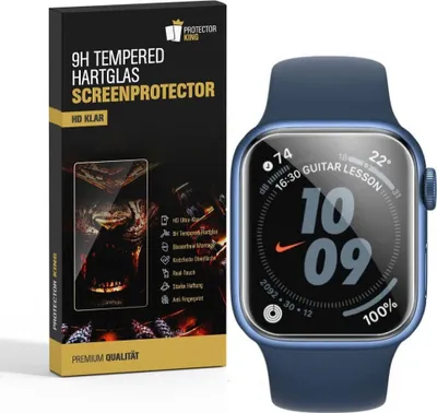 Produktbild von 2x 9H Hartglas für Apple Watch 4 & 5 44mm FULL COVER Panzerfolie Display HD KLAR Panzerglas Schutzfolie