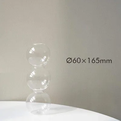 Produktbild von Gläserne Tischvase Groß - Antislip - Nachhaltig - Umweltfreundlich - Tischdekoration - 16,5x6 cm - Hydrokultur geeignet - Blumenkrug