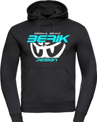 Image de Berik The New Eye sweat capuche, bleu foncé/blanc, XL