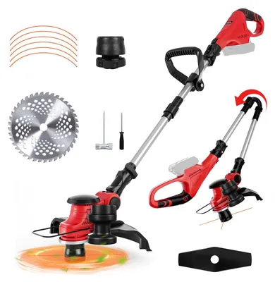 Immagine prodotto di Tagliasiepi senza fili, 3-in-1 (tagliasiepi, trimmer e rifinitore di bordi) con 8500 giri al minuto