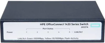 Zdjęcie produktu dla HPE OfficeConnect 1420 5G, Nie zarządzany, L2, Gigabit Ethernet (10/100/1000), Pełny dupleks, Możliwości montowania w stelażu, 1U