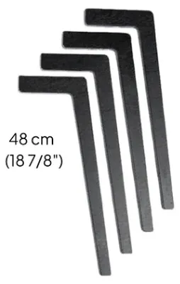 Immagine prodotto di Ette tete Gambe per tavolo Tulla, nere, lunghe