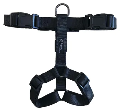 H-Hundegeschirr, 5 Verstellpunkte, Nylon, L, Schwarz