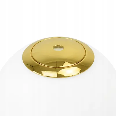 Zdjęcie produktu dla Uchwyt na klosz lampy, złoty, średnica 7 cm, przeznaczony do kloszy o otwórze 5,3–6,2 cm, gwint M10