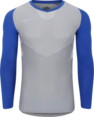 Productafbeelding van Umbro - "Pro" basislaag shirt voor heren, lange mouwen, model UO2151 (maat M) (blauw/grijs)