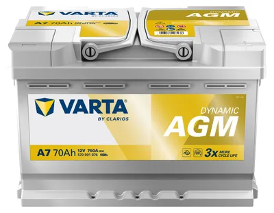 Zdjęcie produktu dla Varta Accu Dynamic AGM, akumulator, 12V, 70Ah, 760A