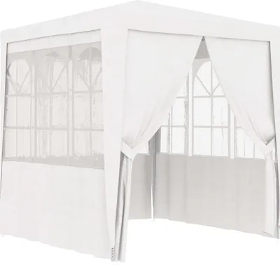 Produktbild von Profi-Partyzelt mit Seitenwänden 2×2m Weiß 90 g/m²