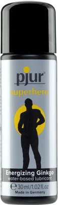 Produktbild von pjur superhero glide - Wasserbasiertes Gleitgel mit Ginkgo - wirkt kräftigend & stimulierend - für Männer, die mehr wollen (30ml)