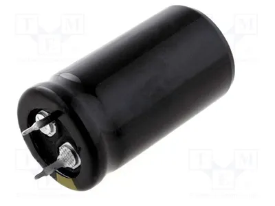 Zdjęcie produktu dla 1 x Kondensator: elektrolityczny, 400 VDC, 100 µF, montaż zatrzaskowy, wymiary: Ø 22 x 30 mm, model: 107M22030HA, elektrolityczny