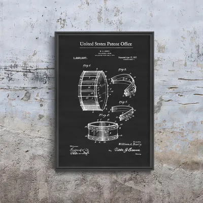 Produktbild von Poster - Canvas - Leinwand - 29,7 cm x 42 cm - Barry Falztrommel Barry Patent
