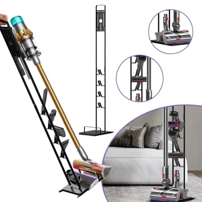 Produktbild von Staubsaugerständer mit Rollen - Für Gen5/V15/V11/V10/V8/V7/V6 - Metall - Bodenständer - Zubehörhalter