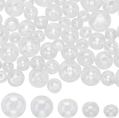 Image de 120 perles en verre de forme sphérique pour la création de bijoux