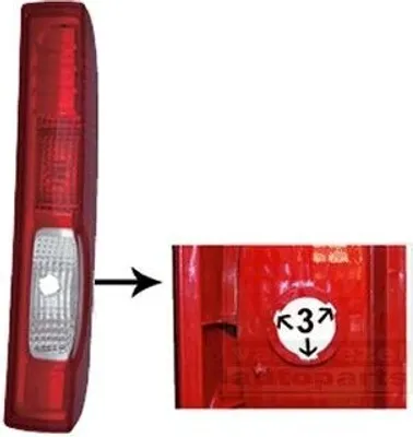 Obrázek produktu pro VAN WEZEL Zadní světlo pravé pro RENAULT TRAFIC II dodávka (FL) TRAFIC II autobus (JL)