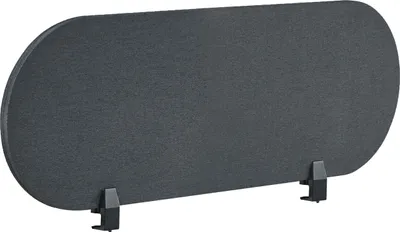 Obrázek produktu pro BELIANI Stolová přepážka tmavě šedá PET materiál látkový potah 120 x 40 cm akustický oddělovač na pracovní stůl domácí kancelář