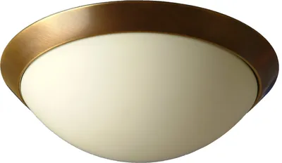Produktbild von Deckenleuchte Landhaus "Plafonniere" MessingMattweiß Metall Glas Deckenlampe Wohnzimmer Flur