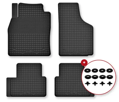Productafbeelding van Rubberen automatten voor Fiat Qubo 2008-2020 (stationwagen) – 4-delig, zwart, op maat – Wielganizator Semi-Universal