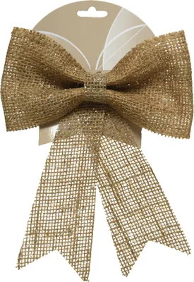 Produktbild von Dekoration CARINA beige Brokatschleife 20x24cm Homla
