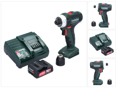 Produktbild von Metabo PowerMaxx BS 12, Handbohrmaschine, Ohne Schlüssel, Schwarz, Grün, 1 cm, 1400 RPM, 1,8 cm