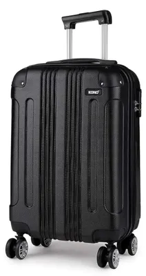 Immagine prodotto di Valigia – Trolley leggero per il bagaglio a mano – Scocca rigida in ABS – 4 ruote doppie – 48 cm – Nero