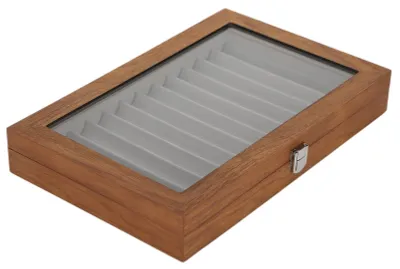 Produktbild von Elzusha – Elegante Stifthalterung aus Walnuss – Schreibtischorganizer – Stiftekasse – Stiftdose – Schreibtischorganizer – 31 x 20 x 4,5 cm – Stiftekoffer