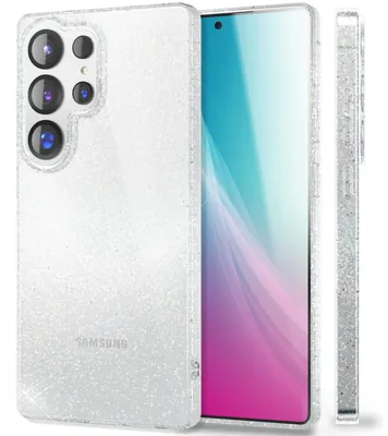 Produktbild von NALIA Glitzerhülle für Samsung Galaxy S25 Ultra – Funkelndes Silikon Case – DAZZLIN (Transparent & Stoßfest) – Marke aus Berlin