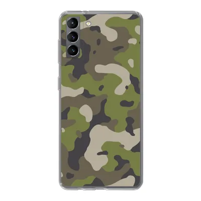 Produktbild von MuchoWow® Handyhülle Schutzhülle Hülle für Samsung Galaxy S21 Plus Camouflage-Muster mit militärischen Farben Silikon Softcase Handy Hülle - Handy-Tasche