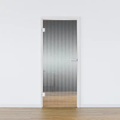 Produktbild von Pertura Glastür Komplettset Glera Ripple 01 584x1960x8 mm Links inkl. Beschlag Jonte Studio Business unverschließbar
