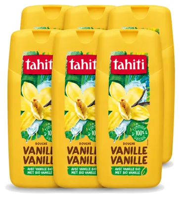 Obrázek produktu pro 6 kusů sprchového gelu Tahiti, vůně vanilky, objem 300 ml – výhodná balení