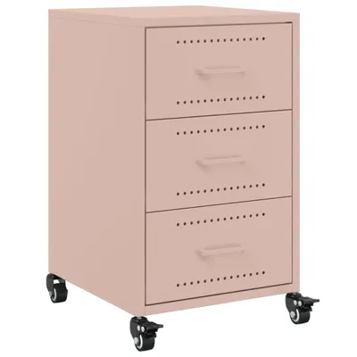Obrázok produktu pre Nočný stolík ružový 36x39x59 cm oceľ