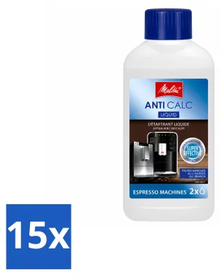 Produktbild von 15 x Melitta Flüssig-Entkalker für Kaffeevollautomaten - 250 ml - Vorteilspackung - 15 Stücke