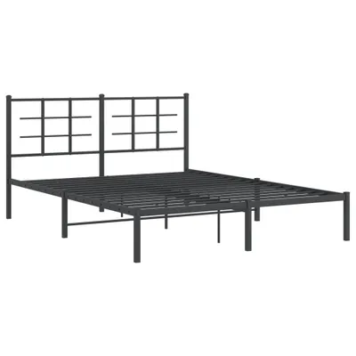 Obrázek produktu pro Kovový rám postele s čelem černý 160 x 200 cm