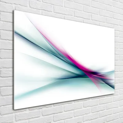 Produktbild von Tulup® Glas-Bild - 100 x 70 - Wandbild aus Glas - Wandkunst - Wandbild hinter gehärtetem Sicherheitsglas - Kunst: modern & klassisch - Abstrakte Wellen - Mehrfarbig