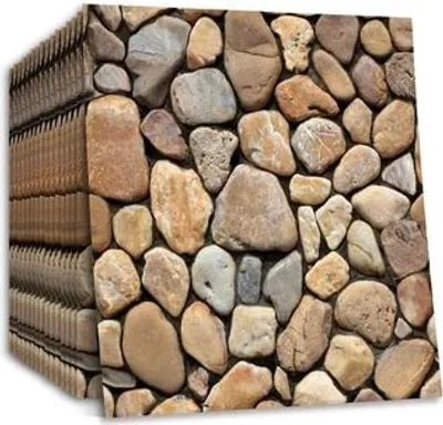 Obrázek produktu pro Sada 10ks - 3D samolepka na zeď ve vzhledu kamene, tetování na zeď 3D Tapeta na zeď, Samolepící tapeta na zeď v imitaci kamene 30x30 cm - STONEBLOCKS