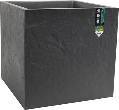 Image de EDA 013728 G.ANT SX EDA Jardinière VOLCANIA, carrée, 495 mm, anthracite