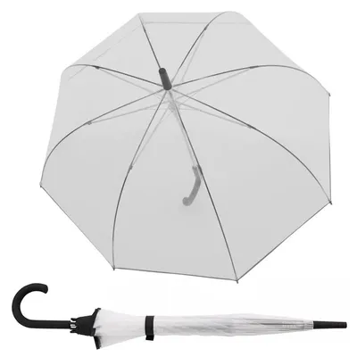 Zdjęcie produktu dla doppler parasol z laską Nizza Transparent AC Czarny przezroczysty